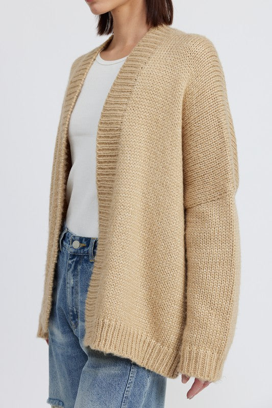 A Bit of Cozy Oversized Cardigan - Natural-Avah