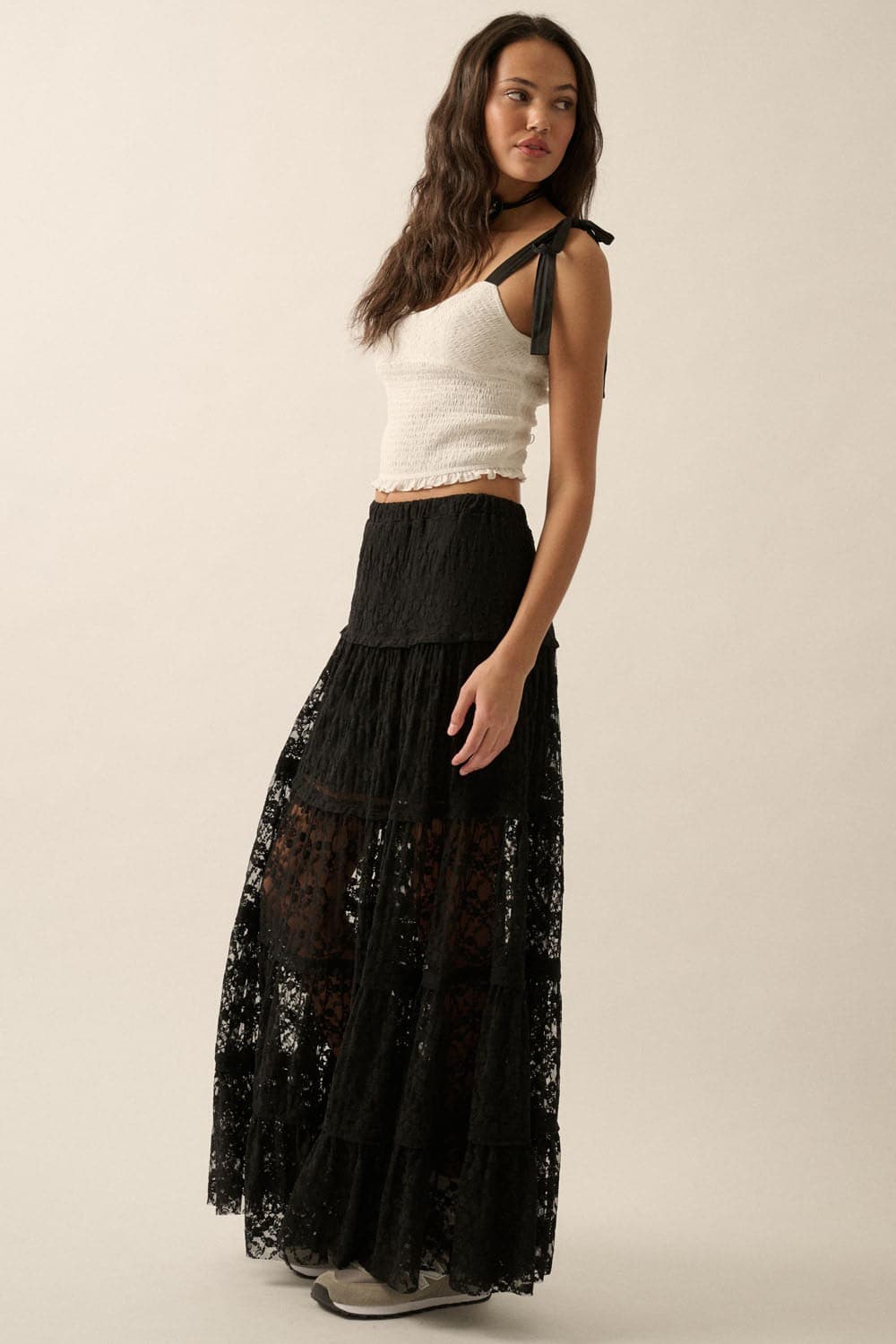 AVAH-Coastal-Shadows-Lace-Mesh-Maxi-Skirt-Black
