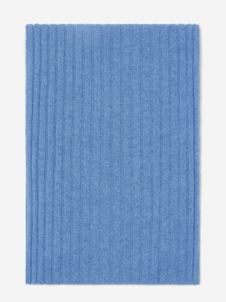 light blue cashmere scarf on a white background