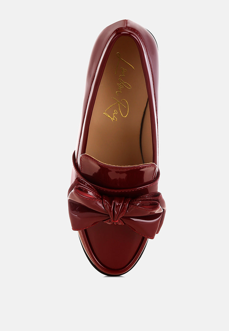 ARAMINTA Classic Chunky Bow Loafers-4