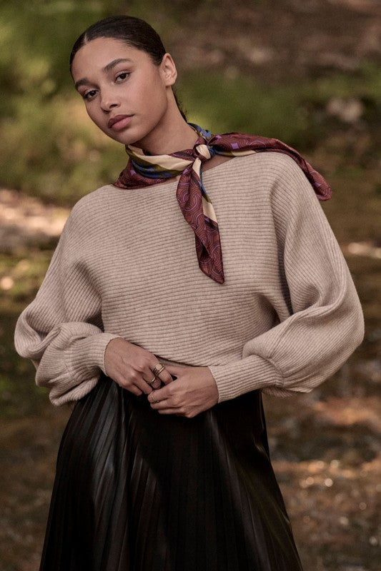 Ethereal-Embrace-Bishop-Sleeve-Sweater-Oatmeal-Avah