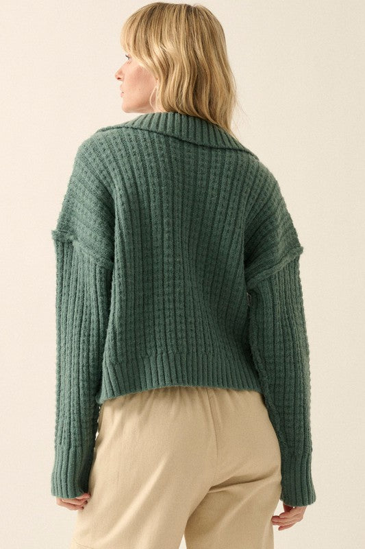 Evergreen-Mystique-Cable-Knit-Collared-Sweater-Green-Avah