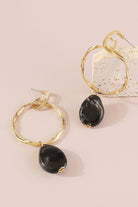 Gold-Hoop-with-Stone-Dangle-Earrings-Black-AVAH