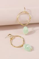 Gold-Hoop-with-Stone-Dangle-Earrings-Green-AVAH