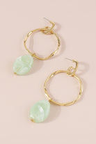 Gold-Hoop-with-Stone-Dangle-Earrings-Green-AVAH