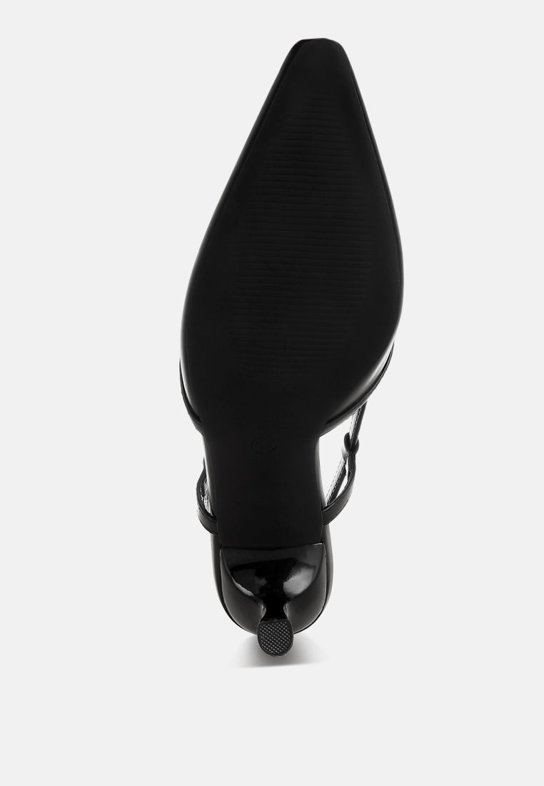 LUXTON Slingback Pin Buckle Kitten Heels-4