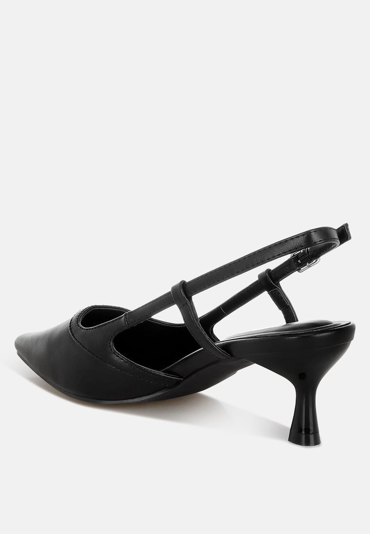 LUXTON Slingback Pin Buckle Kitten Heels-2