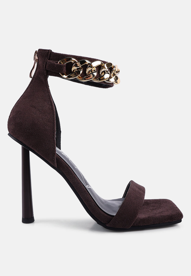Last Sip Micro Suede High Heel Sandals-6