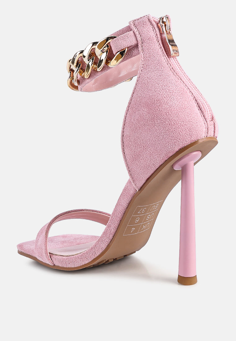 Last Sip Micro Suede High Heel Sandals-2