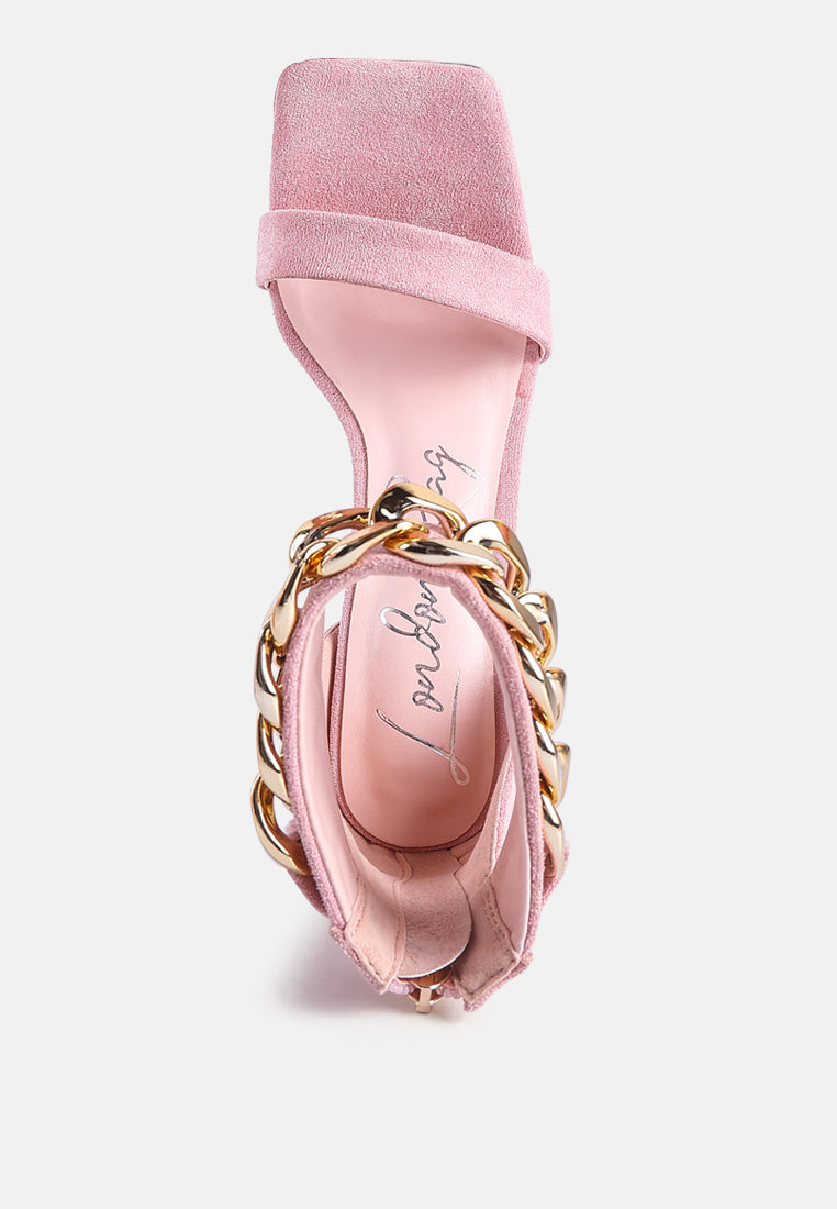 Last Sip Micro Suede High Heel Sandals-3