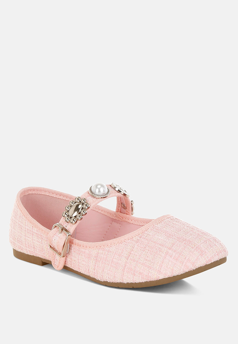 Noyama Charms Embellished Tweed Mary Janes-1