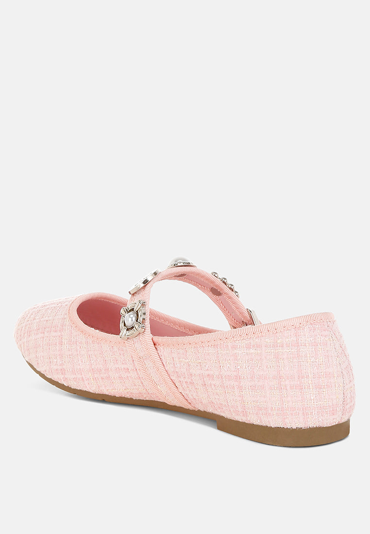 Noyama Charms Embellished Tweed Mary Janes-2
