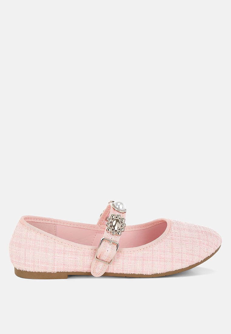 Noyama Charms Embellished Tweed Mary Janes-0