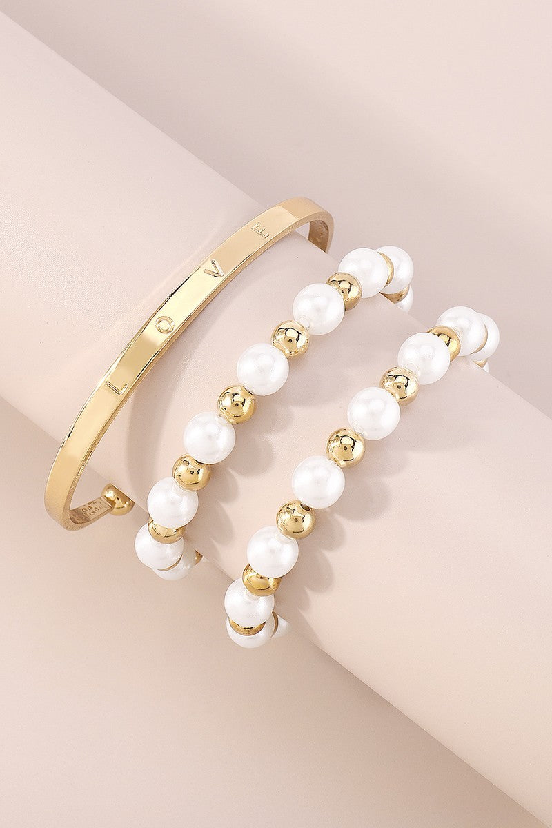 Pearls-Beaded-Elastic-Bracelets-Set-Gold-White-Avah