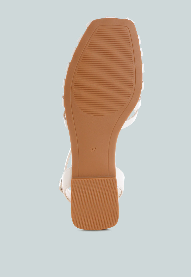 Saguara Cut Work Bead Embellished Flats-4
