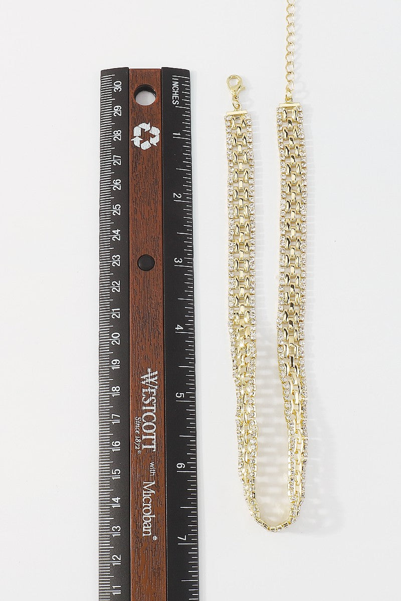Thick-Rhinestone-Watch-Chains-Choker-Necklace-Gold-AVAH
