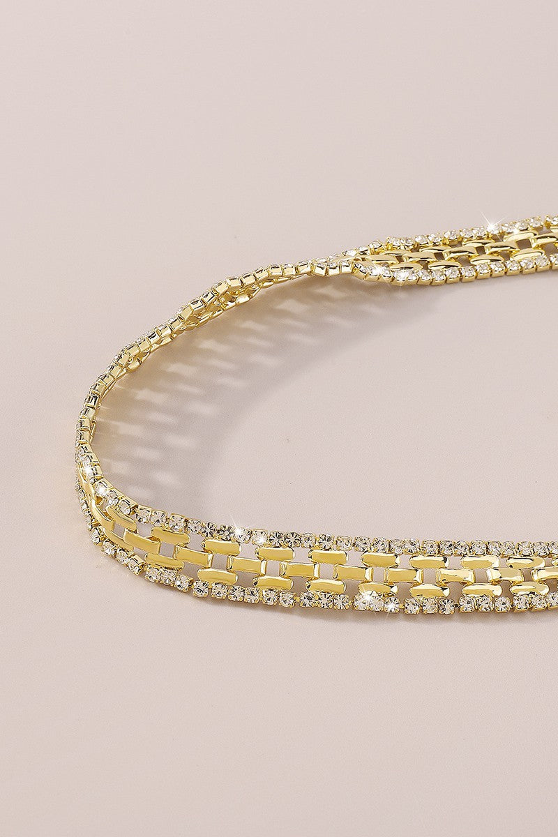 Thick-Rhinestone-Watch-Chains-Choker-Necklace-Gold-AVAH