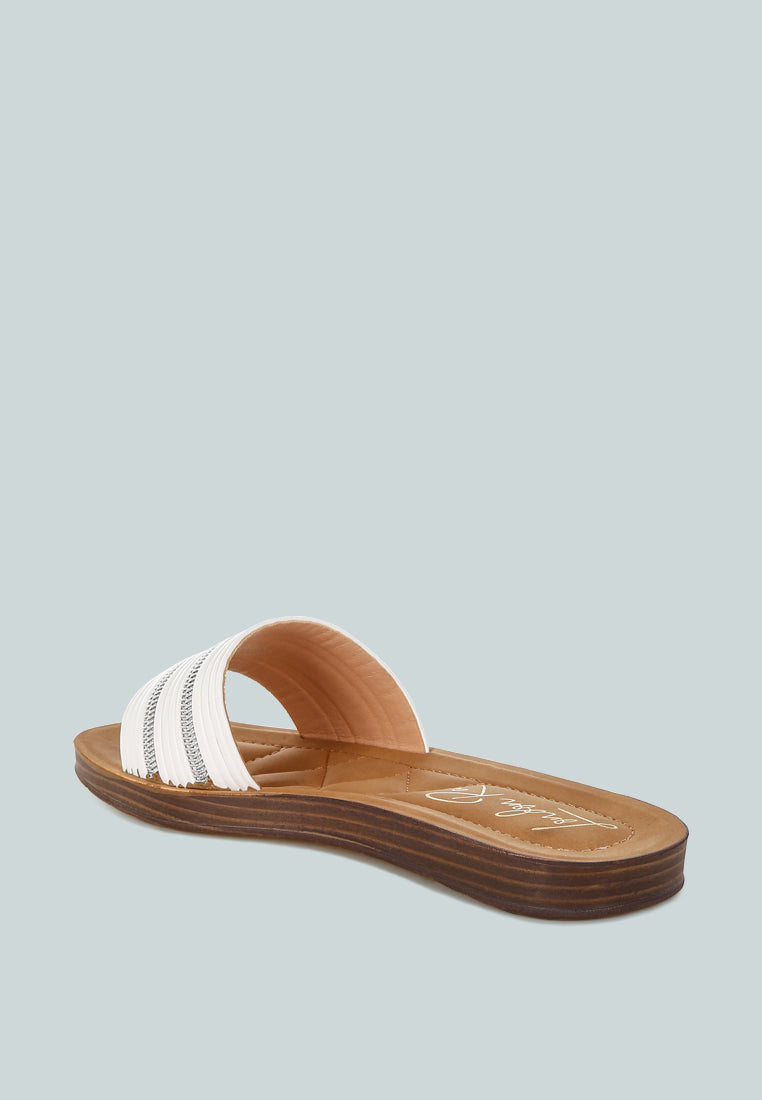 Zosaya Faux Zipper Detail Slip Ons-2