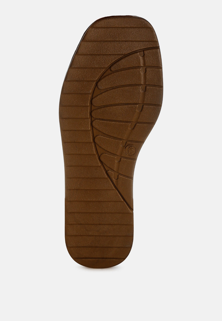 Zosaya Faux Zipper Detail Slip Ons-4