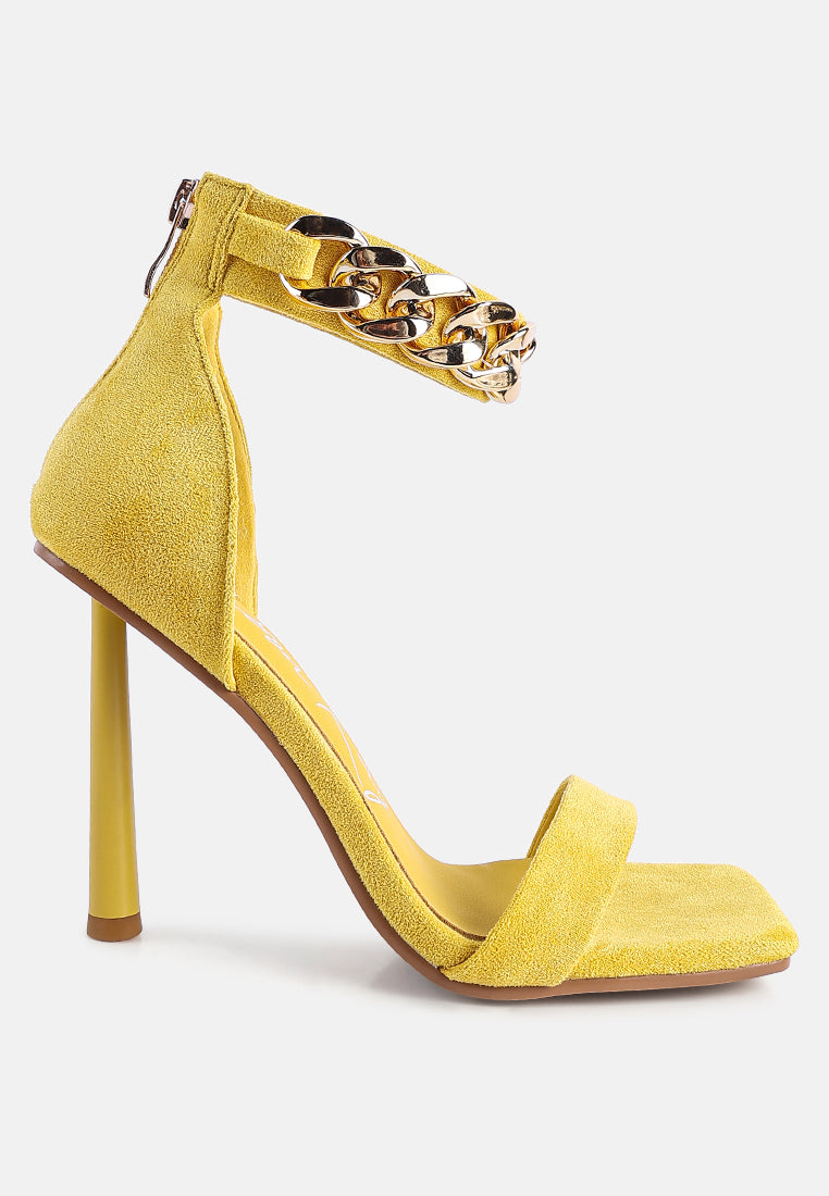 Last Sip Micro Suede High Heel Sandals-5