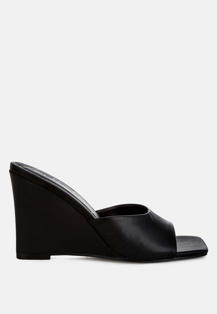 Shiloy Recycled Faux Leather Wedge Sandals-5