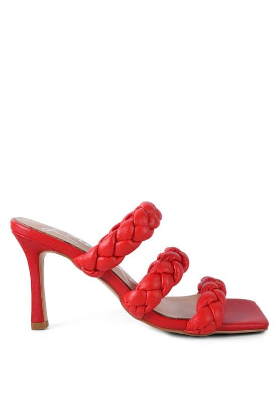 The high bae pointed heel braided sandals are a great choice for your next adventure. These square toed sandals feature 3 rich faux leather braided straps on the mid rise heel, making them comfortable and trendy. With delightful color options to choose from, you can take these beauties anywhere! Avah Couture