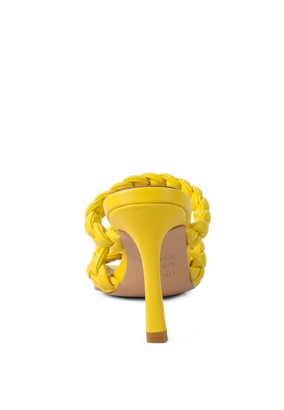 The high bae pointed heel braided sandals are a great choice for your next adventure. These square toed sandals feature 3 rich faux leather braided straps on the mid rise heel, making them comfortable and trendy. With delightful color options to choose from, you can take these beauties anywhere! Avah Couture