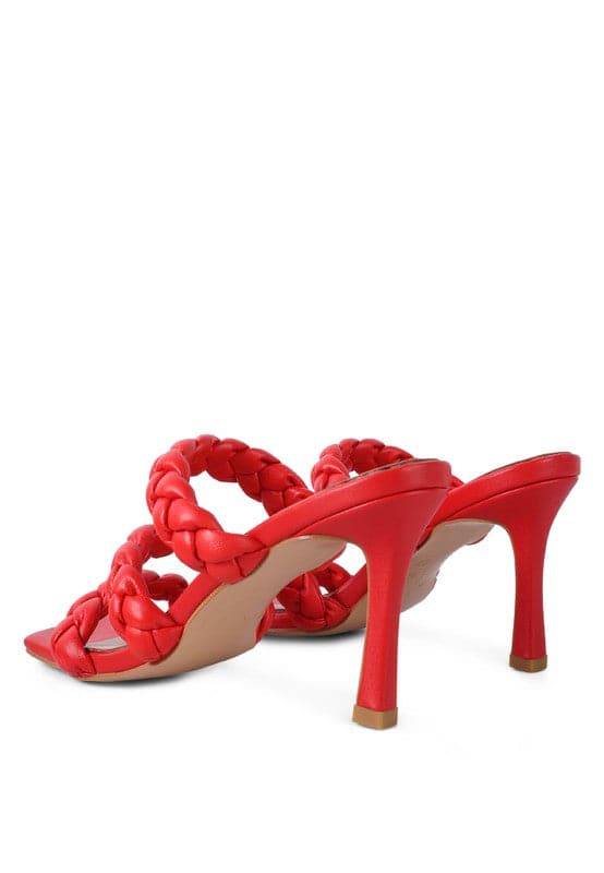 The high bae pointed heel braided sandals are a great choice for your next adventure. These square toed sandals feature 3 rich faux leather braided straps on the mid rise heel, making them comfortable and trendy. With delightful color options to choose from, you can take these beauties anywhere! Avah Couture