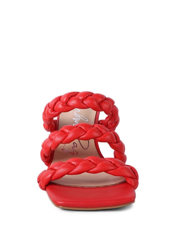 The high bae pointed heel braided sandals are a great choice for your next adventure. These square toed sandals feature 3 rich faux leather braided straps on the mid rise heel, making them comfortable and trendy. With delightful color options to choose from, you can take these beauties anywhere! Avah Couture