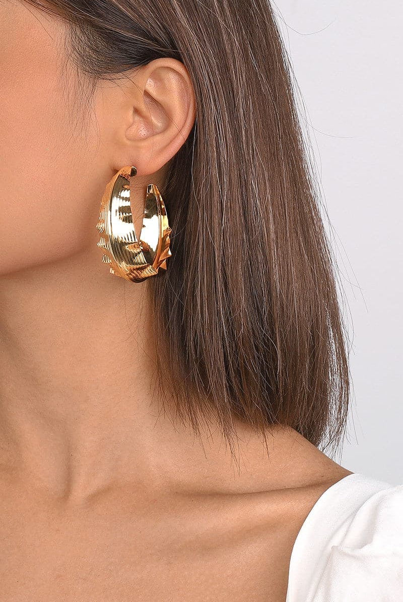 AVAH-Large Round Gold Hoop Earrings