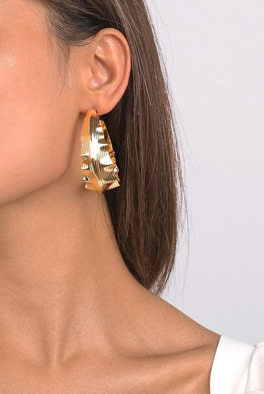 AVAH-Large Round Gold Hoop Earrings