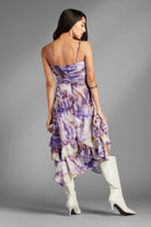 AVAH-Starlyn-Purple-Asymmetrical-Abstract-Midi-Dress