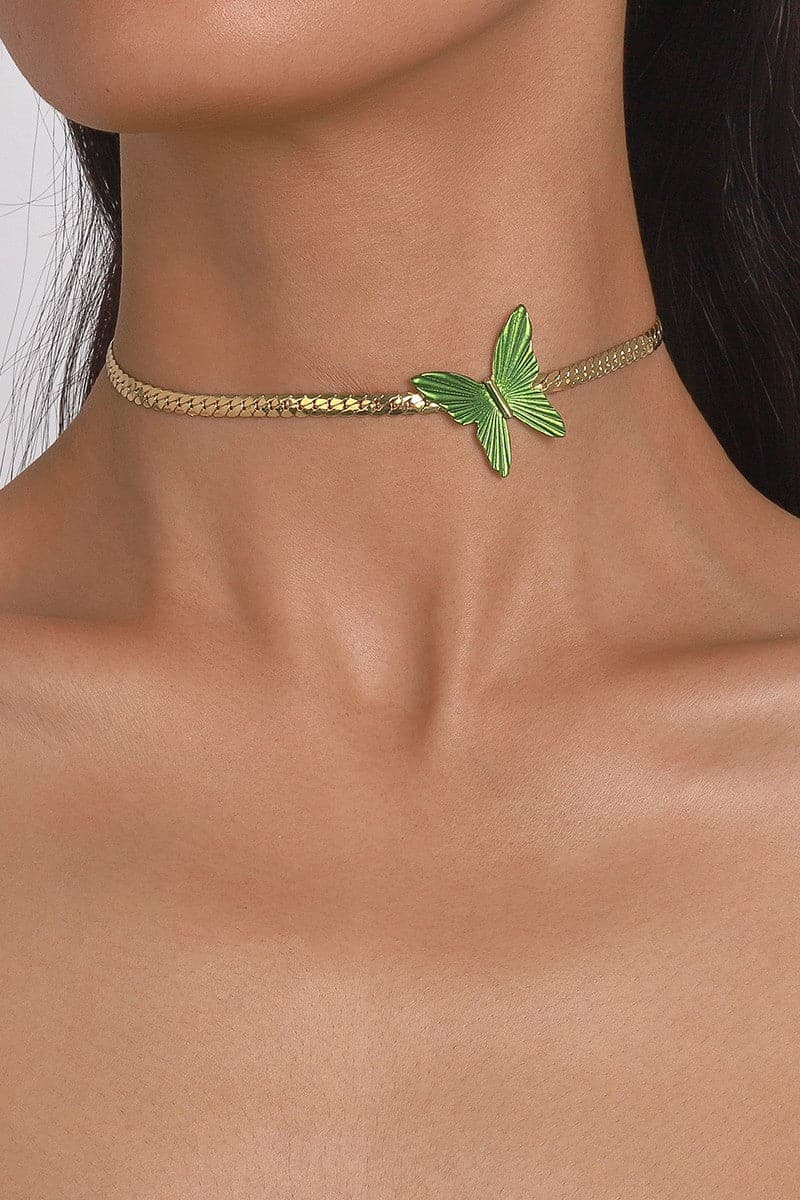 Cuban-Link-Chain-Choker-Necklace-Gold-AVAH