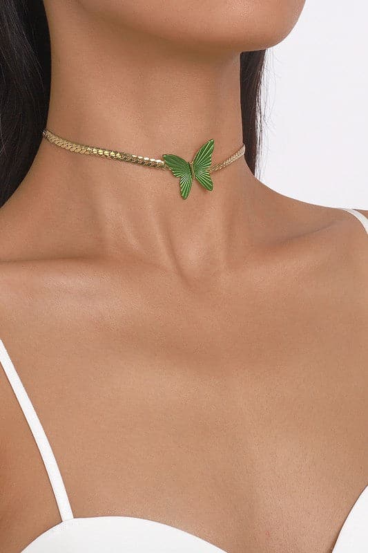 Cuban-Link-Chain-Choker-Necklace-Gold-AVAH