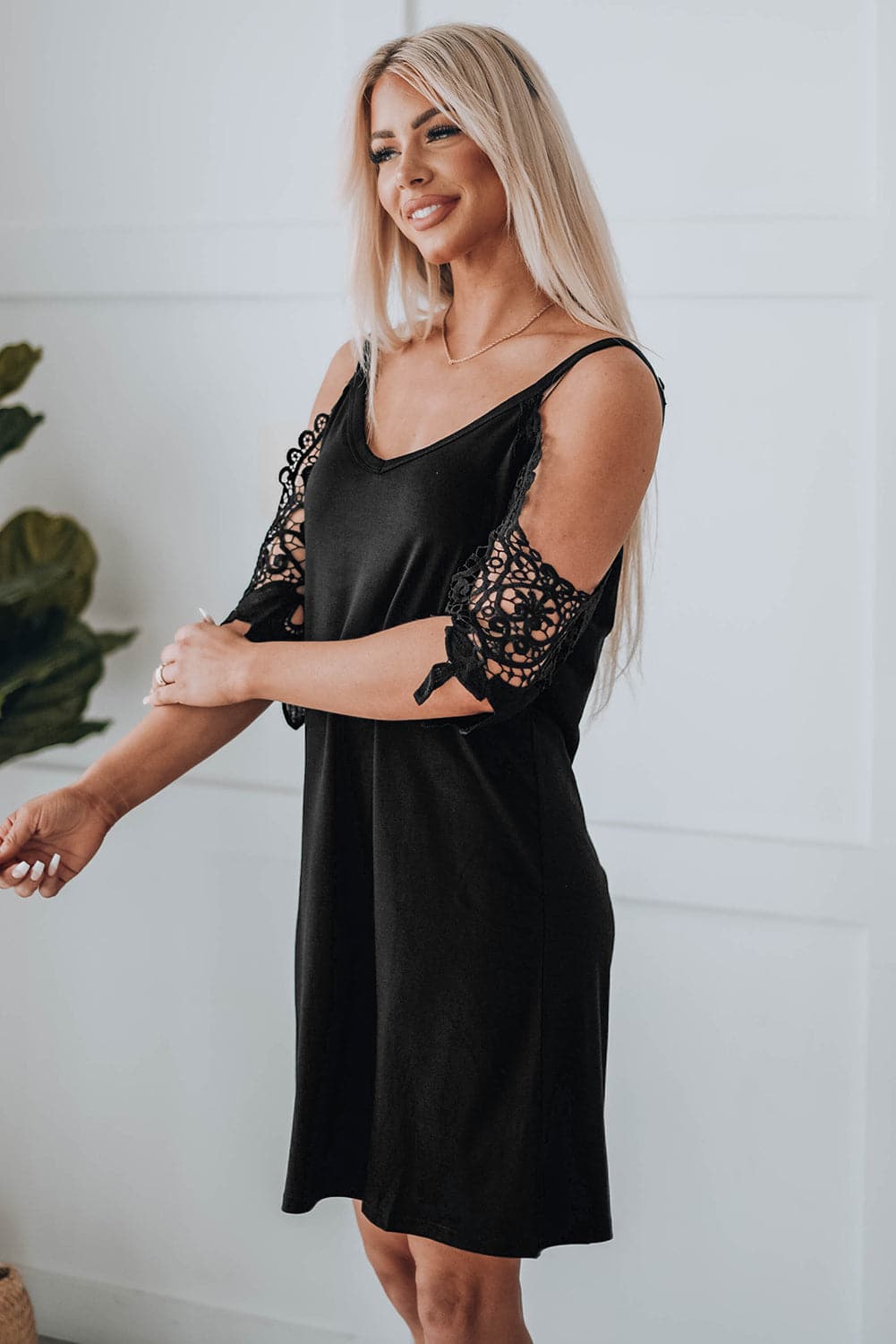 Sahara Black Lace Dress - AVAH