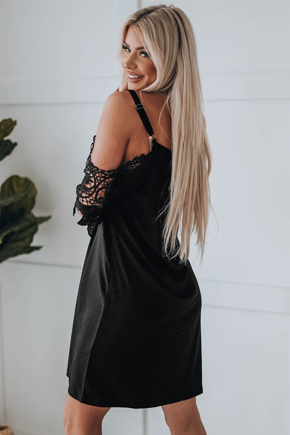 Sahara Black Lace Dress - AVAH
