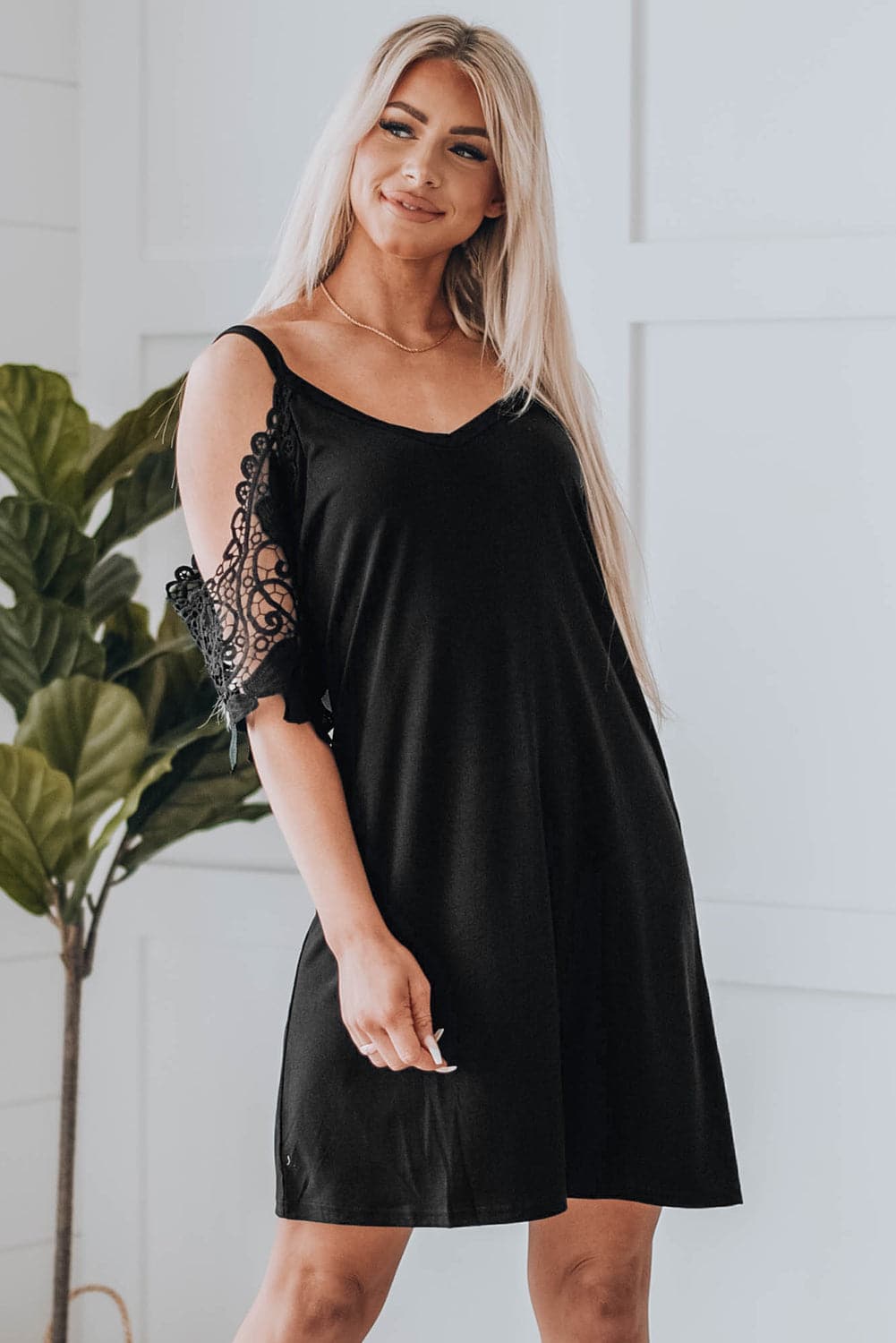 Sahara Black Lace Dress - AVAH