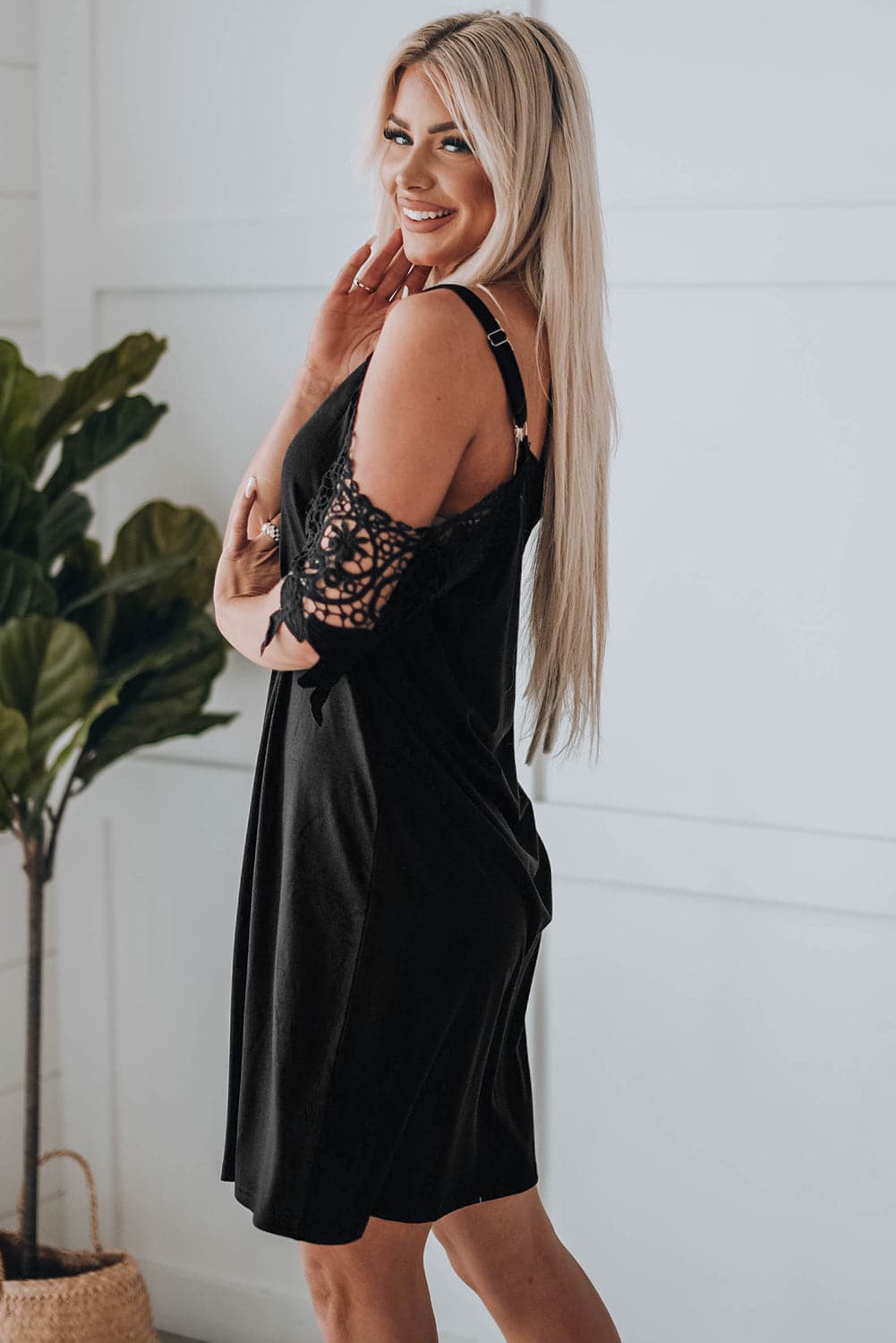 Sahara Black Lace Dress - AVAH