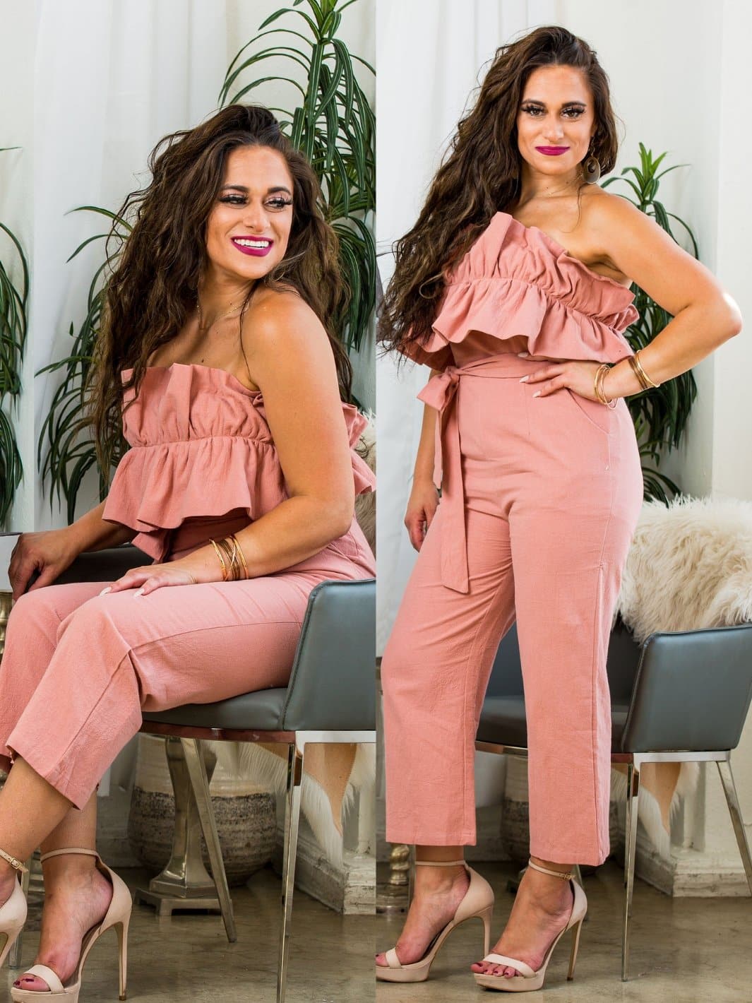 @__ParisaRose Chic Pink Jumpsuit - Avah Couture