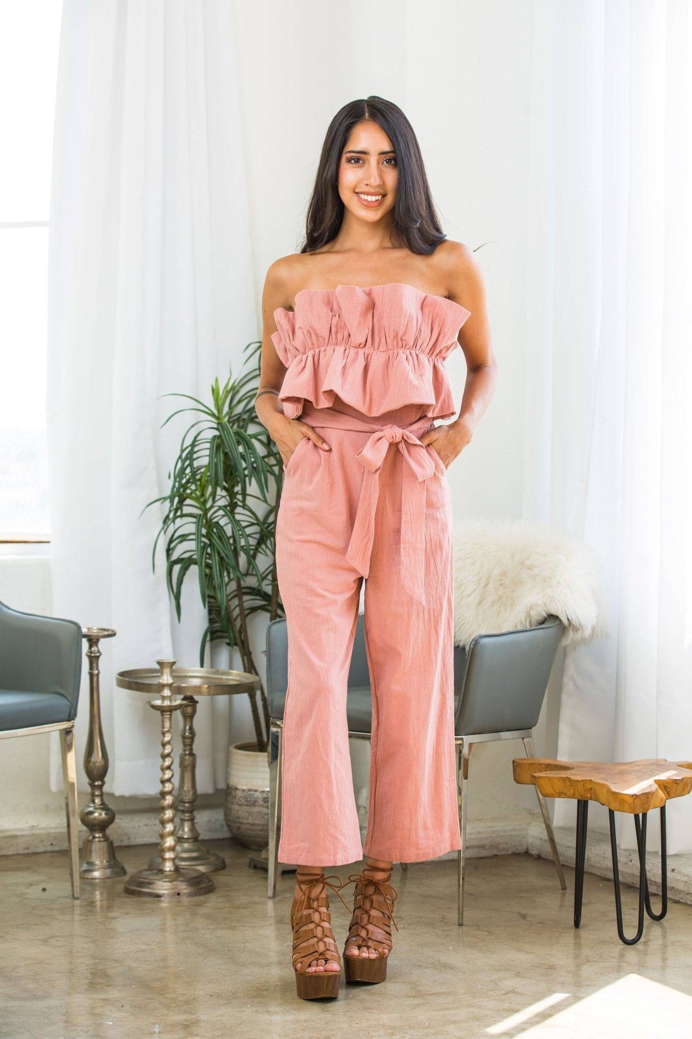 @__ParisaRose Chic Pink Jumpsuit - Avah Couture
