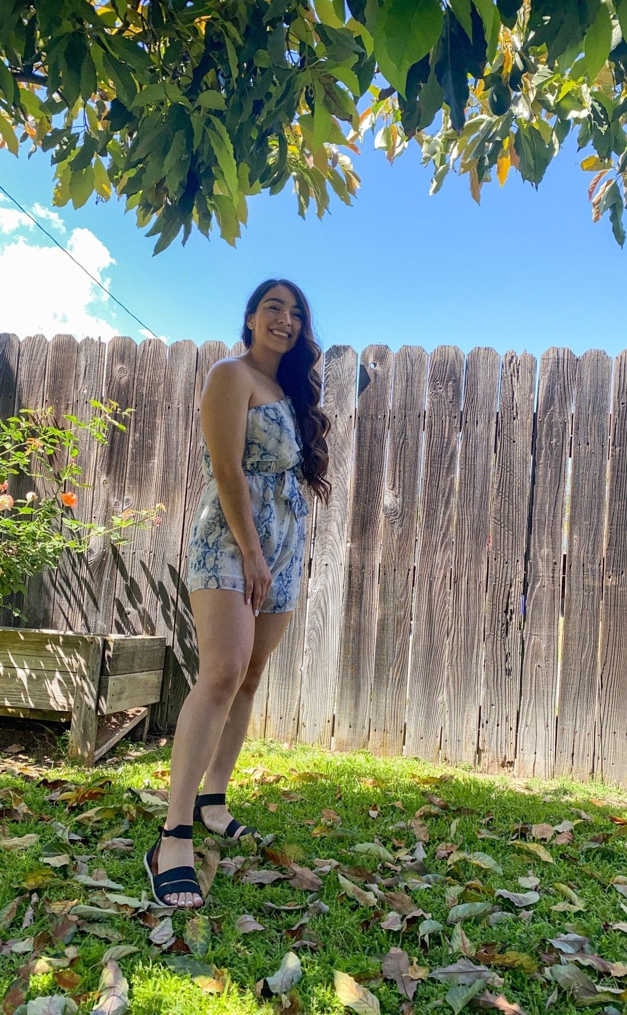 Desiree One Shoulder Snake Print Romper -Blue - Avah Couture