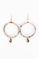 Fishhook beaded hoop earrings - AVAH