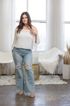 It's A Breeze Off The Shoulder Blouse - White - AVAH