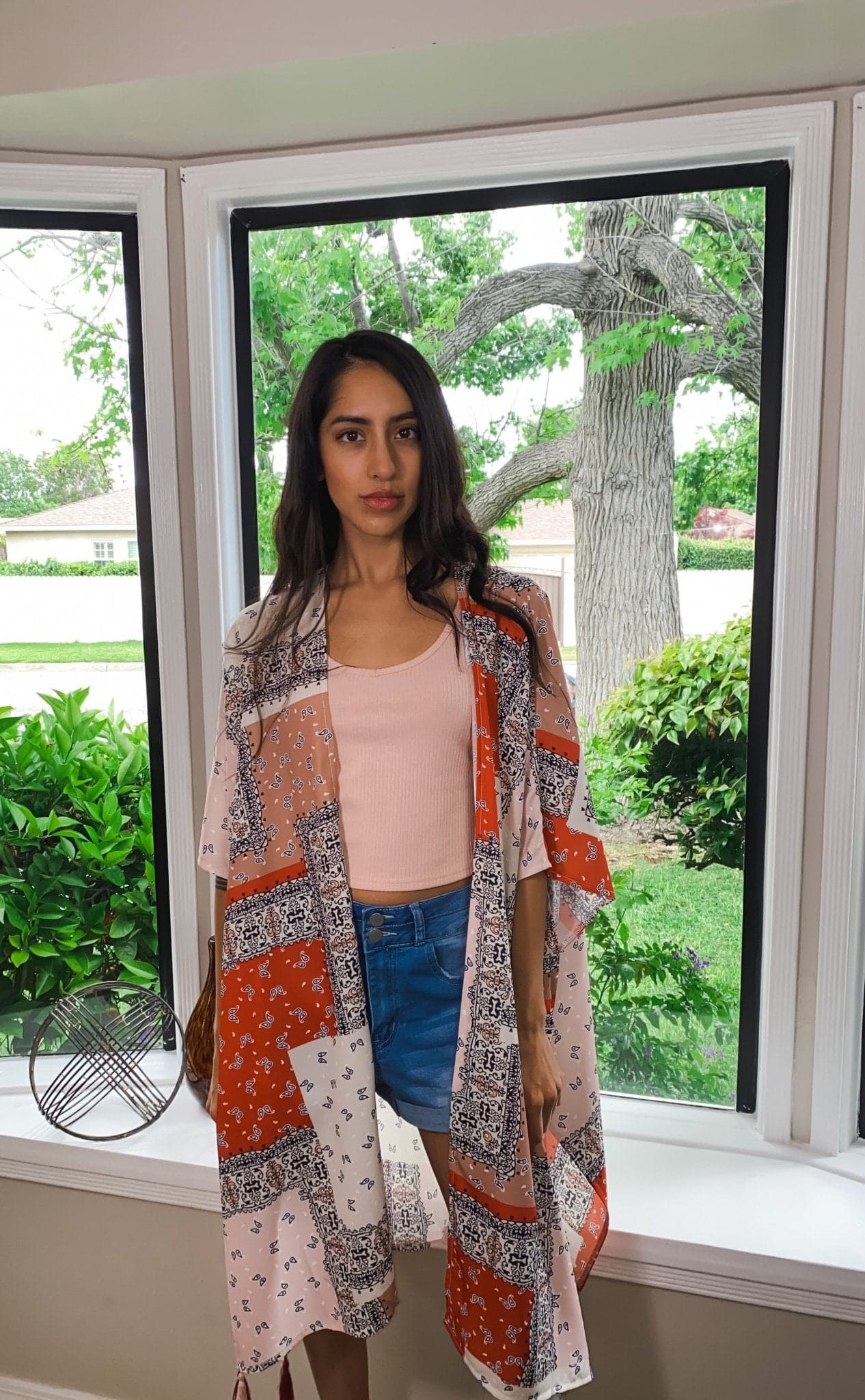 It's a Wrap Mixed Print Kimono with Tassel - AVAH