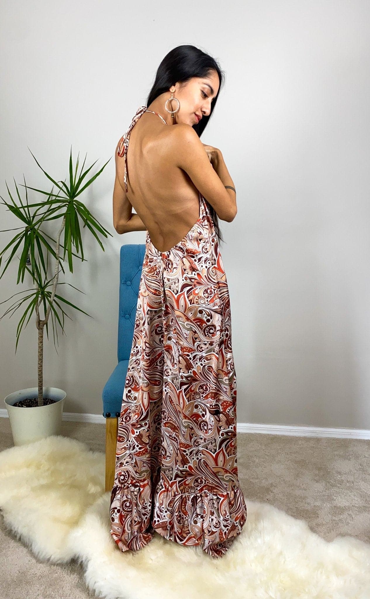 Kona Halterneck Maxi Dress - Multi - AVAH