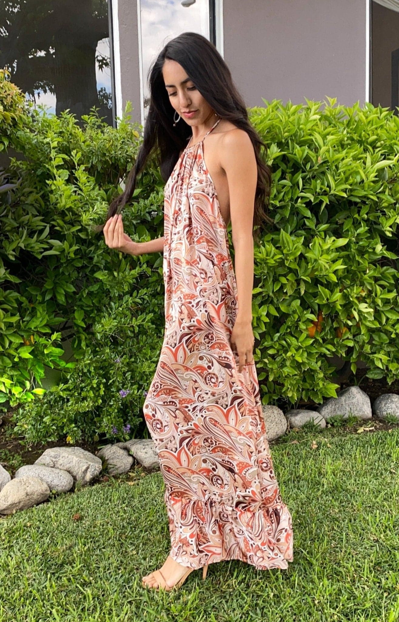 Kona Halterneck Maxi Dress - Multi - AVAH