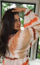 Sedona Babydoll Bubble Sleeve Top - White - AVAH