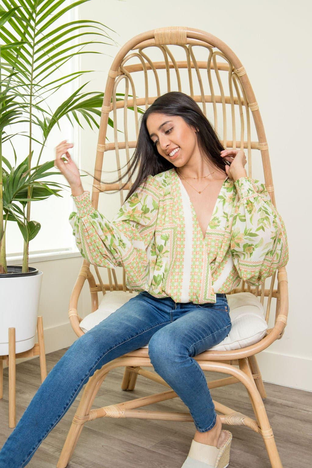 Simply Divine Surplice Woven Bodysuit - AVAH