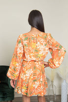Sunrise Delight Mini Dress - Orange - AVAH