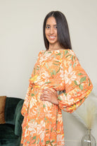 Sunrise Delight Mini Dress - Orange - AVAH